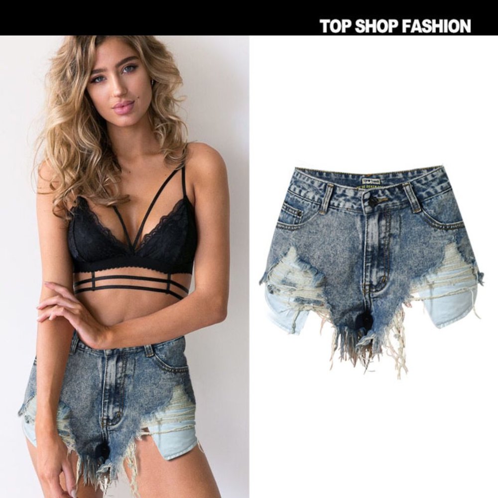 HIGH RISE SUPER SEXY MINI DENIM SHORTS XS